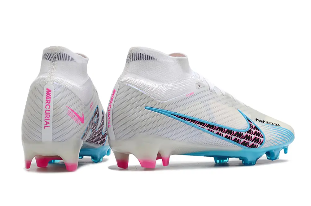 Nike Air Zoom Mercurial Superfly 9 Elite FG - White/Electric Blue/Hot Pink
