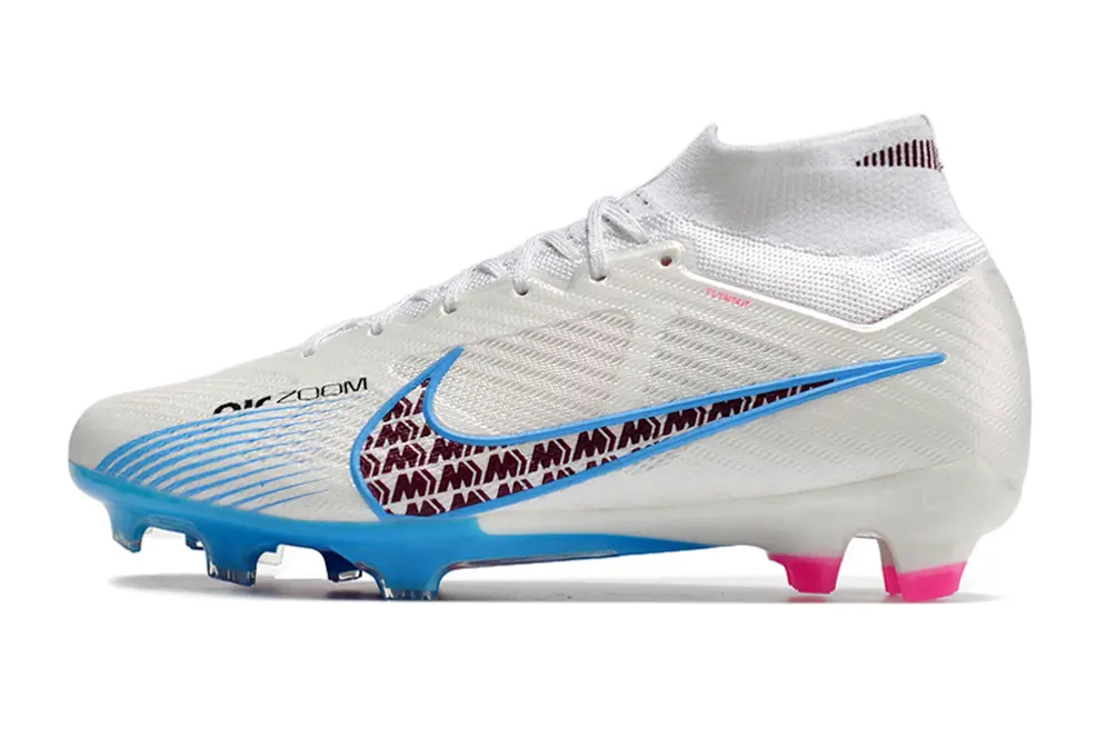 Nike Air Zoom Mercurial Superfly 9 Elite FG - White/Aqua Blue/Fuchsia Pink