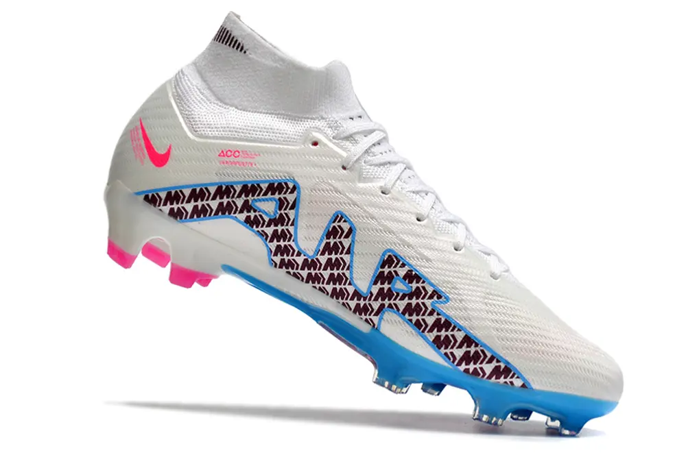 Nike Air Zoom Mercurial Superfly 9 Elite FG - White/Aqua Blue/Fuchsia Pink