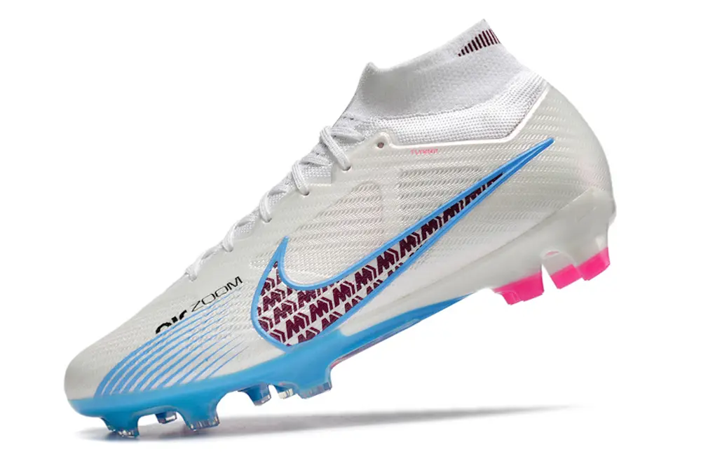 Nike Air Zoom Mercurial Superfly 9 Elite FG - White/Aqua Blue/Fuchsia Pink