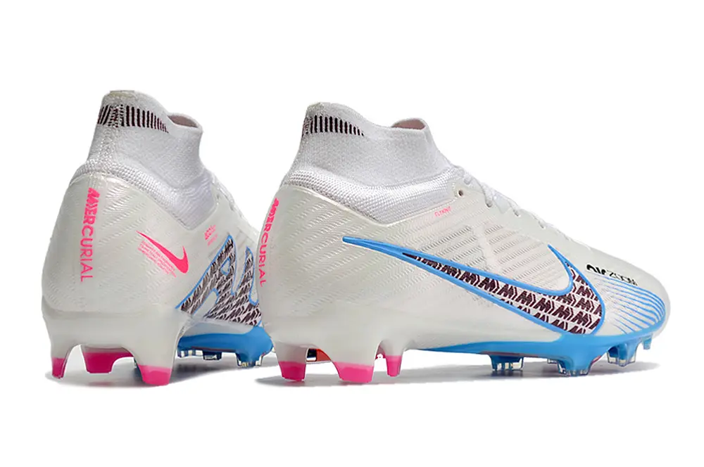 Nike Air Zoom Mercurial Superfly 9 Elite FG - White/Aqua Blue/Fuchsia Pink
