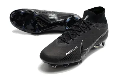Nike Air Zoom Mercurial Superfly 9 Elite FG - Black/Midnight Black/Glossy Charcoal