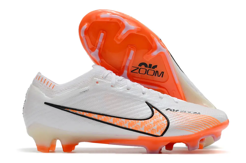 Nike Air Zoom Mercurial Vapor 15 Elite FG - White/Vibrant Orange/Black