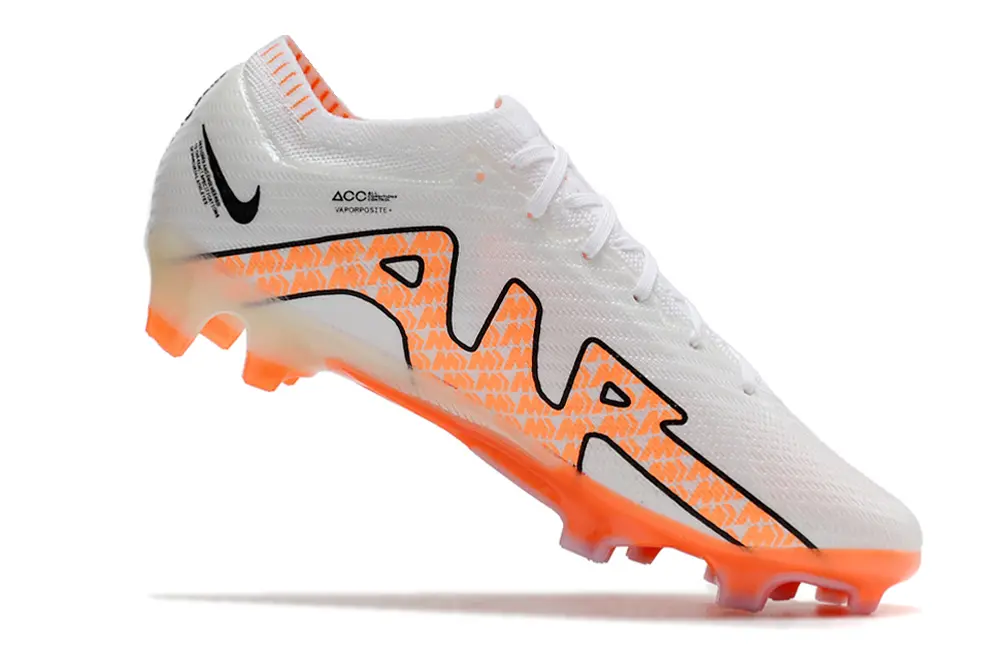 Nike Air Zoom Mercurial Vapor 15 Elite FG - White/Vibrant Orange/Black