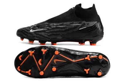 Nike Phantom GX Elite DF FG - Black/Electric Orange/Graphite Grey