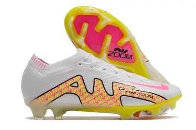 Nike Air Zoom Mercurial Vapor 15 Elite FG - White/Neon Pink/Fluorescent Yellow