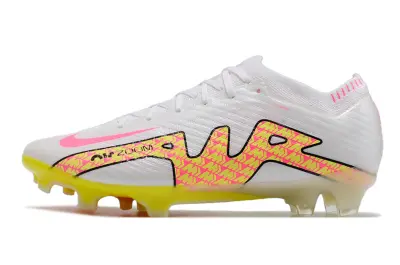 Nike Air Zoom Mercurial Vapor 15 Elite FG - White/Neon Pink/Fluorescent Yellow