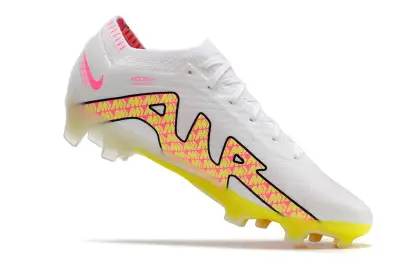 Nike Air Zoom Mercurial Vapor 15 Elite FG - White/Neon Pink/Fluorescent Yellow
