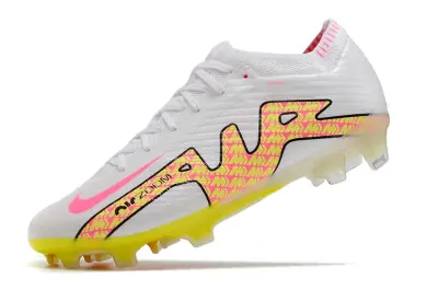 Nike Air Zoom Mercurial Vapor 15 Elite FG - White/Neon Pink/Fluorescent Yellow