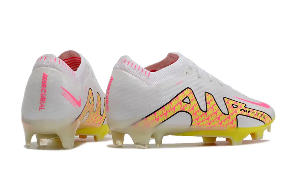 Nike Air Zoom Mercurial Vapor 15 Elite FG - White/Neon Pink/Fluorescent Yellow