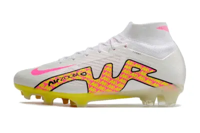 Nike Air Zoom Mercurial Superfly 9 Elite FG - White/Neon Pink/High Visibility Yellow