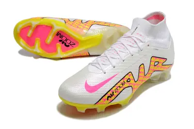Nike Air Zoom Mercurial Superfly 9 Elite FG - White/Neon Pink/High Visibility Yellow