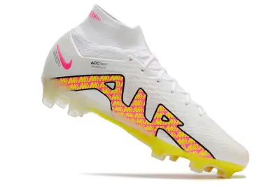 Nike Air Zoom Mercurial Superfly 9 Elite FG - White/Neon Pink/High Visibility Yellow
