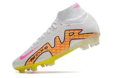Nike Air Zoom Mercurial Superfly 9 Elite FG - White/Neon Pink/High Visibility Yellow