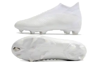 Adidas Predator Accuracy+ Laceless FG - White/Crystal White/Soft Silver