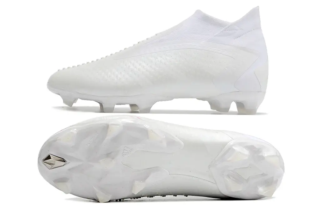 Adidas Predator Accuracy+ Laceless FG - White/Crystal White/Soft Silver