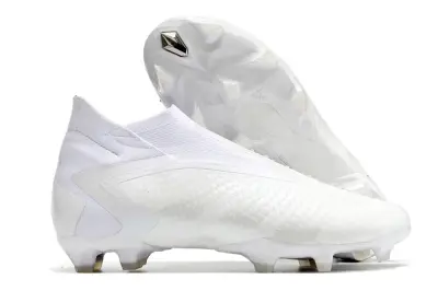 Adidas Predator Accuracy+ Laceless FG - White/Crystal White/Soft Silver