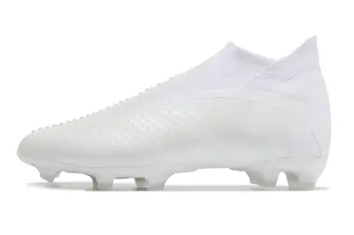 Adidas Predator Accuracy+ Laceless FG - White/Crystal White/Soft Silver