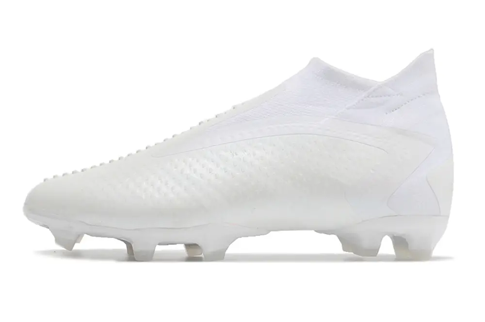 Adidas Predator Accuracy+ Laceless FG - White/Crystal White/Soft Silver