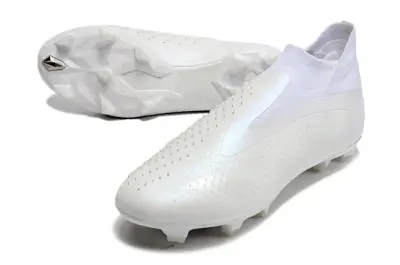 Adidas Predator Accuracy+ Laceless FG - White/Crystal White/Soft Silver