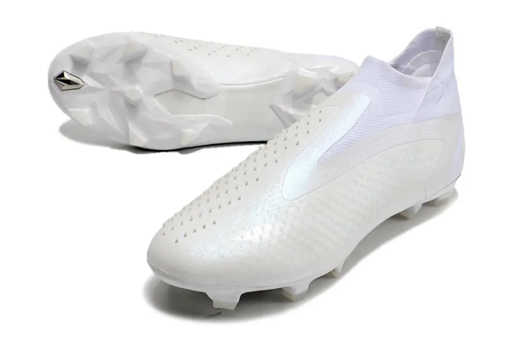 Adidas Predator Accuracy+ Laceless FG - White/Crystal White/Soft Silver