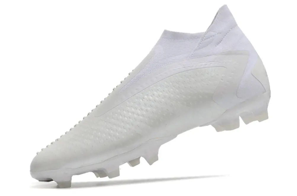 Adidas Predator Accuracy+ Laceless FG - White/Crystal White/Soft Silver