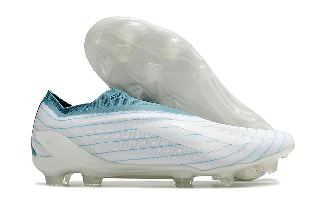 Adidas X Speedportal+ Laceless FG - White/Sky Blue/Crystal Clear