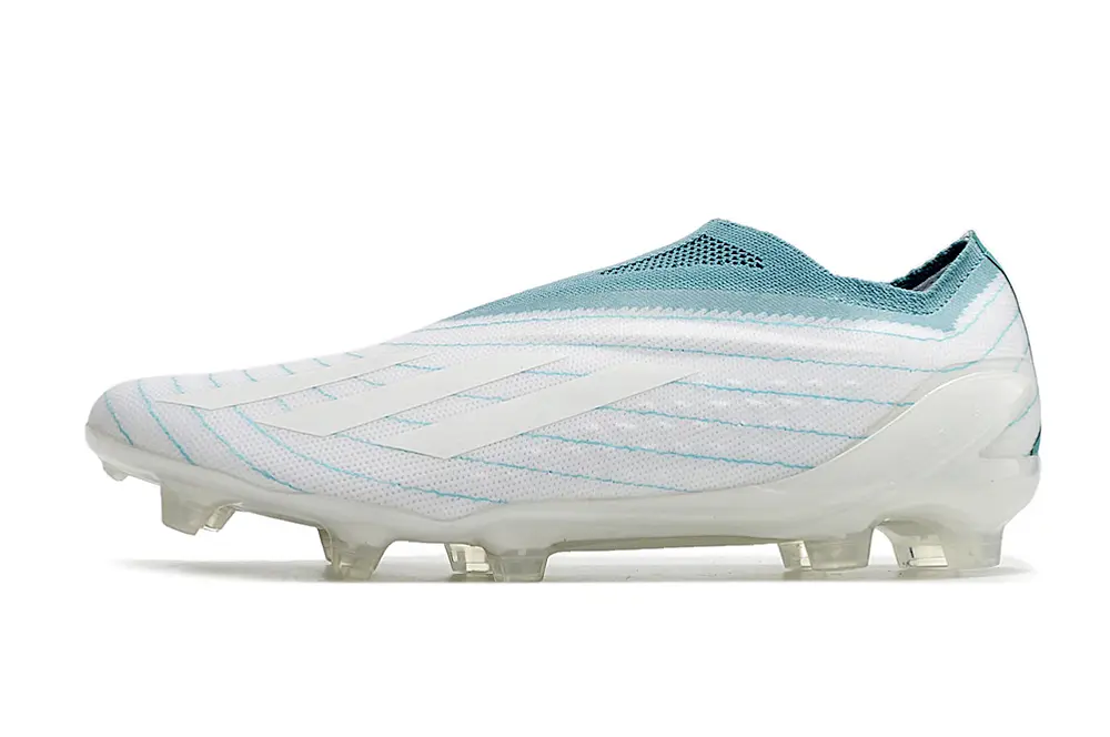 Adidas X Speedportal+ Laceless FG - White/Sky Blue/Crystal Clear