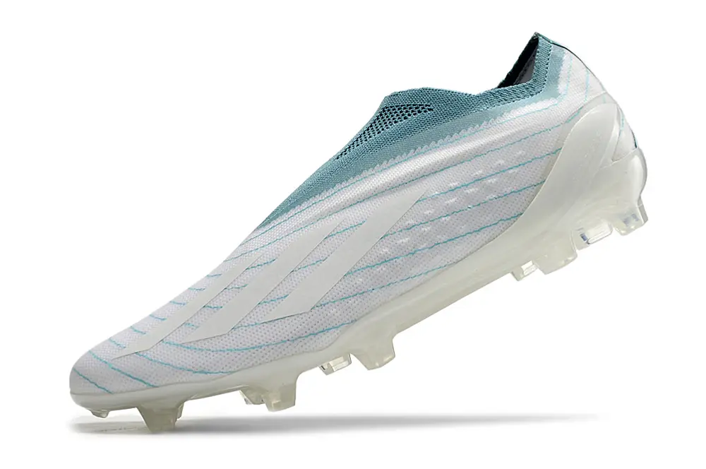 Adidas X Speedportal+ Laceless FG - White/Sky Blue/Crystal Clear