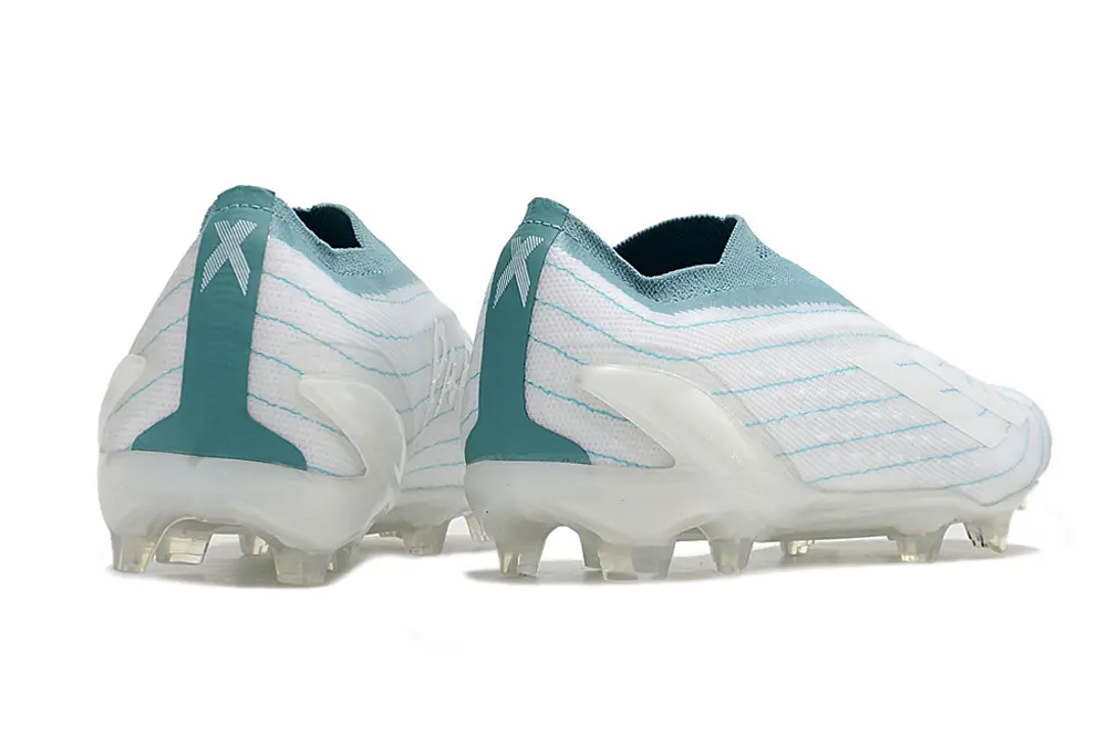Adidas X Speedportal+ Laceless FG - White/Sky Blue/Crystal Clear