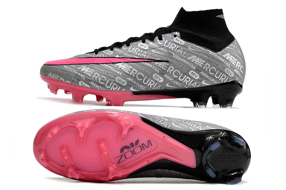 Nike Air Zoom Mercurial Superfly 9 Elite FG - Gray/Vibrant Pink/Black