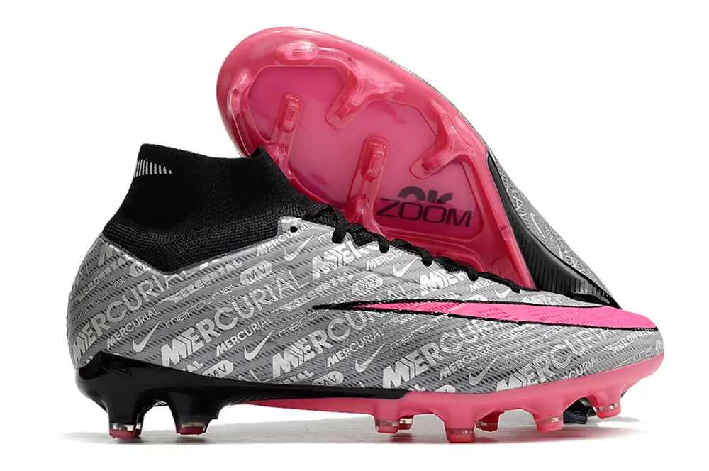 Nike Air Zoom Mercurial Superfly 9 Elite FG - Gray/Vibrant Pink/Black