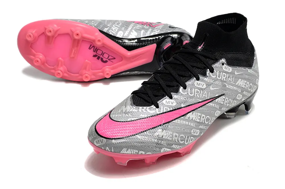 Nike Air Zoom Mercurial Superfly 9 Elite FG - Gray/Vibrant Pink/Black