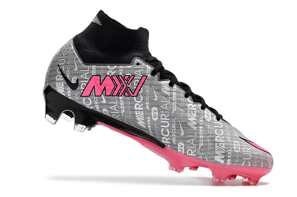 Nike Air Zoom Mercurial Superfly 9 Elite FG - Gray/Vibrant Pink/Black