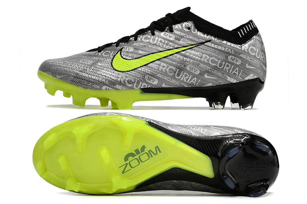 Nike Air Zoom Mercurial Vapor 15 Elite FG - Gray/Lime Green/Black