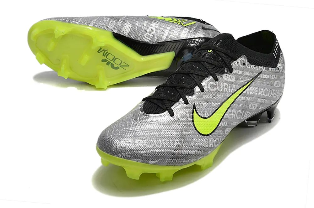 Nike Air Zoom Mercurial Vapor 15 Elite FG - Gray/Lime Green/Black