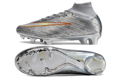 Nike Air Zoom Mercurial Superfly 9 Elite FG - Silver/Metallic Silver/Neon Orange