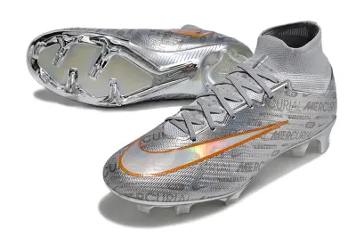 Nike Air Zoom Mercurial Superfly 9 Elite FG - Silver/Metallic Silver/Neon Orange