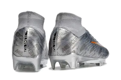 Nike Air Zoom Mercurial Superfly 9 Elite FG - Silver/Metallic Silver/Neon Orange
