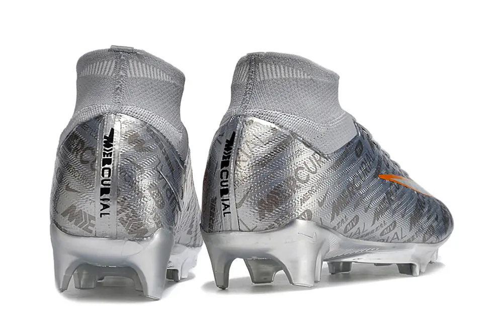 Nike Air Zoom Mercurial Superfly 9 Elite FG - Silver/Metallic Silver/Neon Orange