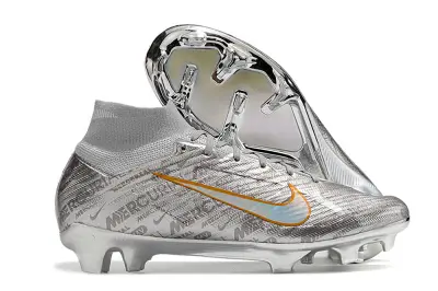 Nike Air Zoom Mercurial Superfly 9 Elite FG - Silver/Metallic Silver/Iridescent Orange