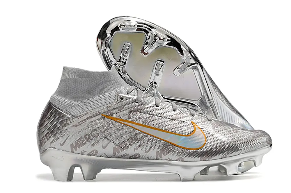 Nike Air Zoom Mercurial Superfly 9 Elite FG - Silver/Metallic Silver/Iridescent Orange