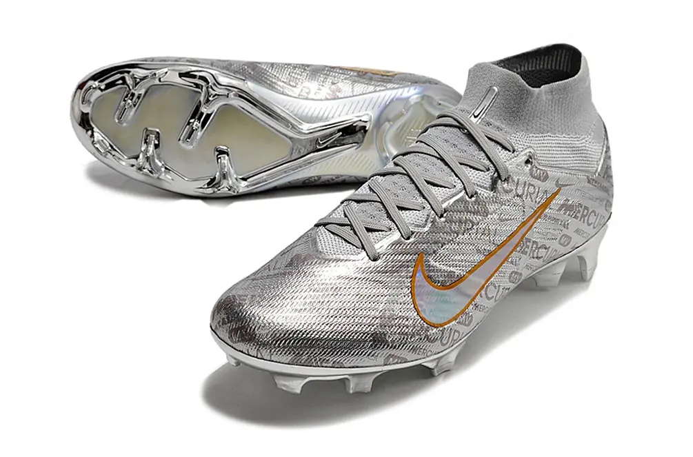 Nike Air Zoom Mercurial Superfly 9 Elite FG - Silver/Metallic Silver/Iridescent Orange