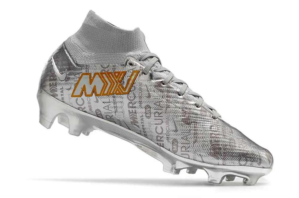 Nike Air Zoom Mercurial Superfly 9 Elite FG - Silver/Metallic Silver/Iridescent Orange
