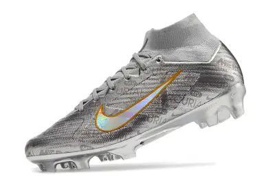 Nike Air Zoom Mercurial Superfly 9 Elite FG - Silver/Metallic Silver/Iridescent Orange