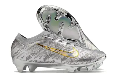 Nike Air Zoom Mercurial Vapor 15 Elite FG - Silver/Metallic Silver/Glossy Gold