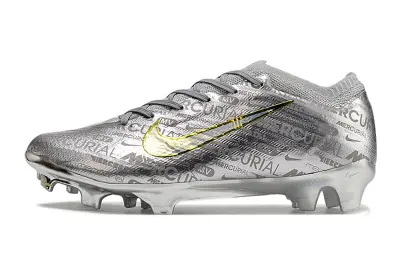 Nike Air Zoom Mercurial Vapor 15 Elite FG - Silver/Metallic Silver/Glossy Gold