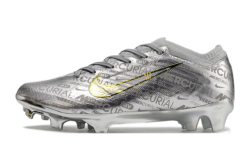 Nike Air Zoom Mercurial Vapor 15 Elite FG - Silver/Metallic Silver/Glossy Gold