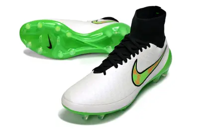 Nike Magista Obra FG Firm Ground Soccer Cleats - White/Neon Green/Black
