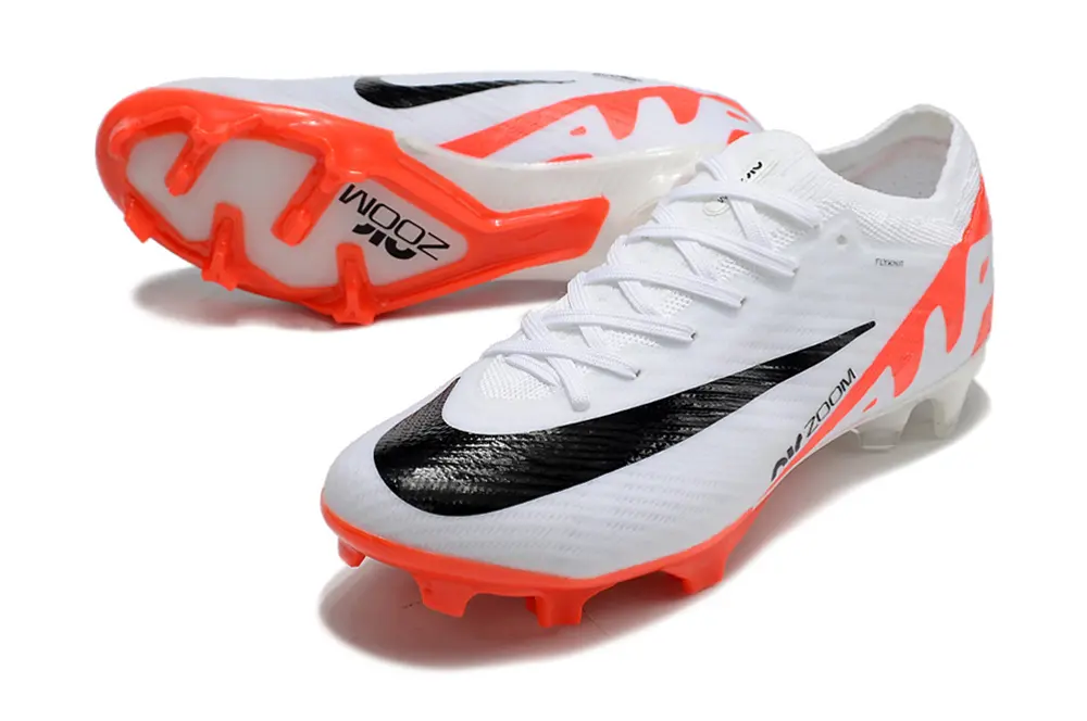 Nike Air Zoom Mercurial Vapor 15 Elite FG - White/Bright Orange/Black